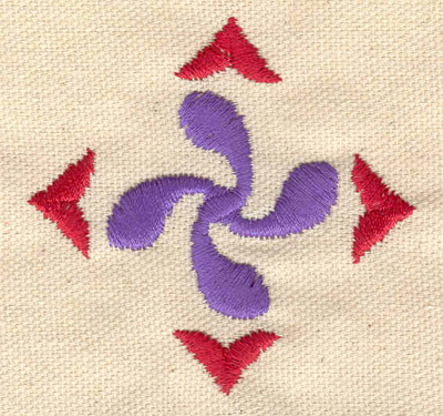 Embroidery Design: Floral design Q<br> 2.48w X 2.41h