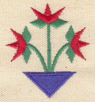 Embroidery Design: Floral design <br> 2.00w X 2.33h