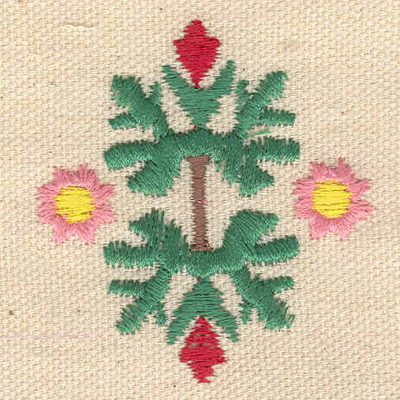 Embroidery Design: Floral design <br> 2.00w X 2.12h