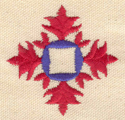 Embroidery Design: Geometric leaf pattern<br> 2.20w X 2.17h