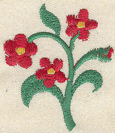 Embroidery Design: Flowers<br> 1.79w X 2.08h