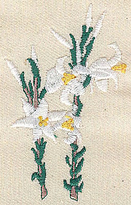 Embroidery Design: Garden Lilly<br> 1.68w X 2.77h
