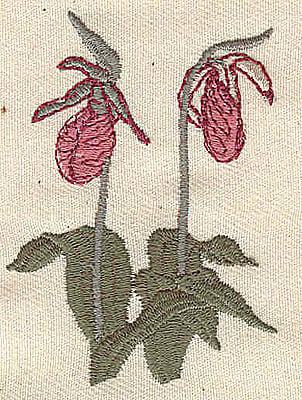 Embroidery Design: Lady's Slipper<br> 1.75w X 2.20h