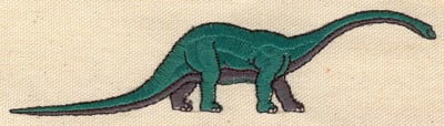 Embroidery Design: Dinosaur brontosaurus<br> 5.62w X 1.45h | Embroidery Legacy Embroidery Design: Dinosaur brontosaurus<br> 5.62w X 1.45h