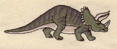 Embroidery Design: Dinosaur Tricepators<br> 3.45w X 1.24h
