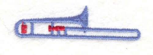 Embroidery Design: Trombone <br>0.56" X 2.16"