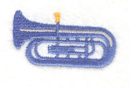Embroidery Design: Tuba <br>0.93" X 1.67"