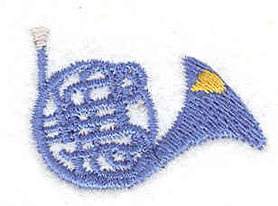 Embroidery Design: French Horn <br>0.89" X 1.30"