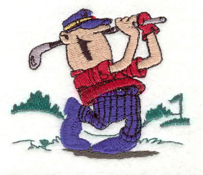 Embroidery Design: Golfer B <br>2.80"w X 2.32"h