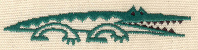 Embroidery Design: Alligator A<br> 4.00w X 0.92h