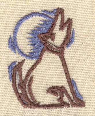 Embroidery Design: Dog howling<br> 1.66w X 2.22h