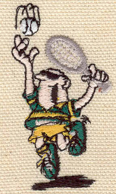 Embroidery Design: Tennis Player<br>  1.22w X 2.33h