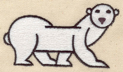 Embroidery Design: Polar Bear A<br> 3.65w X 2.06h