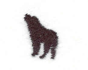 Embroidery Design: Wolf howling A <br>0.55"w X 0.79"h
