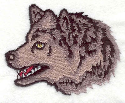 Embroidery Design: Wolf head D <br>2.73"w X 2.20"h