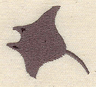 Embroidery Design: Stingray<br> 1.54w X 1.35h