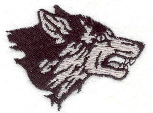 Embroidery Design: Wolf head E <br>2.49"w X 1.90"h