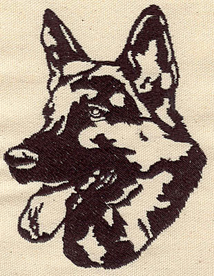 Embroidery Design: German Sheppard large<br>3.79w X 5.00h