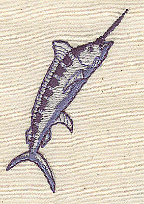 Embroidery Design: Swordfish<br> 1.46w X 2.44h