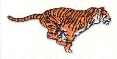 Embroidery Design: Tiger running <br>2.91"w X 1.27"h | Embroidery Legacy Embroidery Design: Tiger running <br>2.91"w X 1.27"h