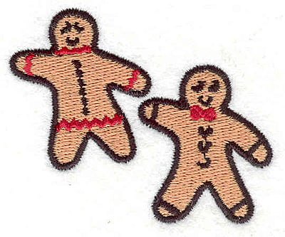 Embroidery Design: Gingerbread men <br>2.51"w X 2.06"h
