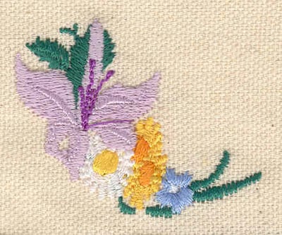 Embroidery Design: Floral assortment<br> 2.00w X 1.50h