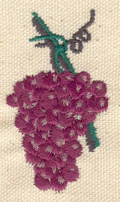 Embroidery Design: Grape cluster<br> 1.30w X 2.30h