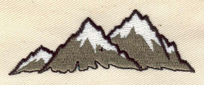 Embroidery Design: Mountains<br> 3.00w X 1.00h
