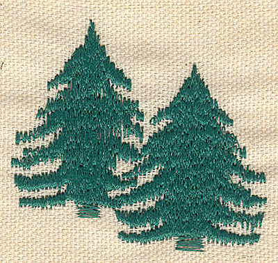Embroidery Design: Evergreens E<br> 2.10w X 2.00h