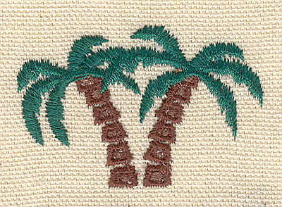 Embroidery Design: Palm trees A<br> 2.10w X 1.40h