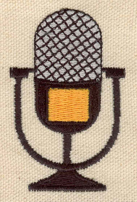 Embroidery Design: Microphone<br> 1.60w X 2.50h