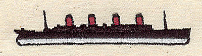 Embroidery Design: Ocean liner<br> 3.00w X 0.65h