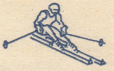 Embroidery Design: Skier<br> 3.00w X 1.80h