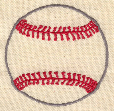 Embroidery Design: Baseball a<br> 3.10w X 3.10h