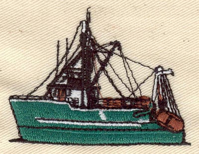 Embroidery Design: Boat<br> 2.45w X 1.90h
