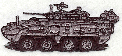 Embroidery Design: Tank<br>1.40" x 3.30"