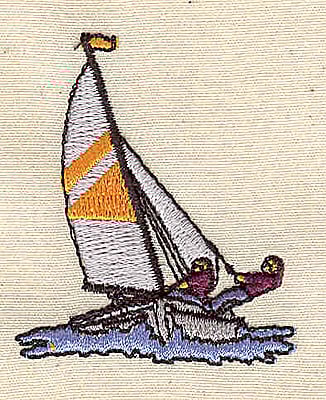 Embroidery Design: Sailboat<br> 1.70w X 2.10h