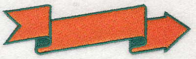 Embroidery Design: Arrow Shaped Banner<br>1.10" x 4.00"