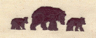 Embroidery Design: Bear family<br> 2.55w X 0.80h