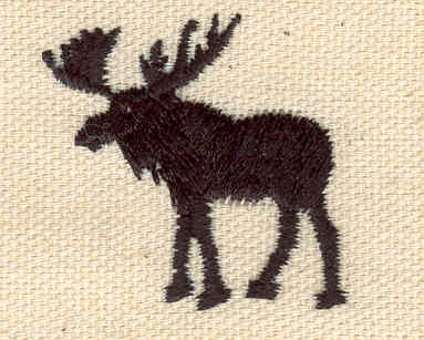 Embroidery Design: Moose silhouette<br> 1.35w X 1.35h
