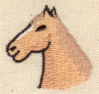 Embroidery Design: Horse head<br> 1.55w X 1.45h