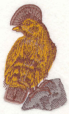 Embroidery Design: Bird on rock<br> 3.40w X 2.00h