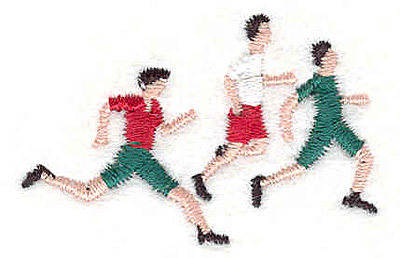 Embroidery Design: Runners <br>1.90" w X 1.20"h