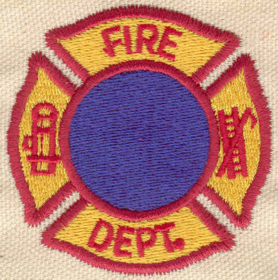 Embroidery Design: Fire Dept. Maltese cross<br> 2.35w X 2.35h