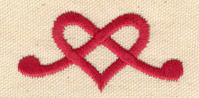 Embroidery Design: Heart <br> 2.40w X 1.20h
