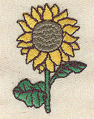 Embroidery Design: Sunflower<br> 1.15w X 1.70h