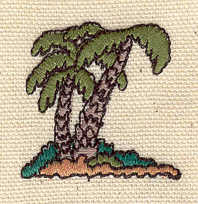 Embroidery Design: Palm trees B<br> 1.45w X 1.45h