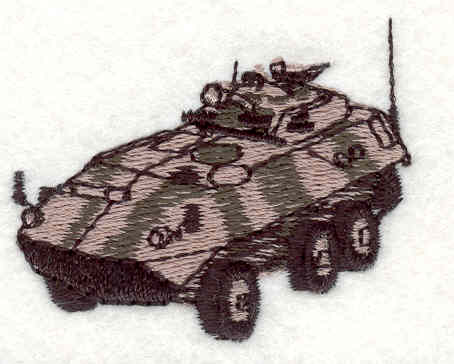 Embroidery Design: Military Vehicle<br> 1.60w X 2.00h