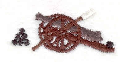 Embroidery Design: Old Canon <br> 0.80" x 1.65"