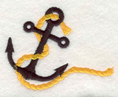 Embroidery Design: Anchor with rope C <br>2.90"w X 2.20"h